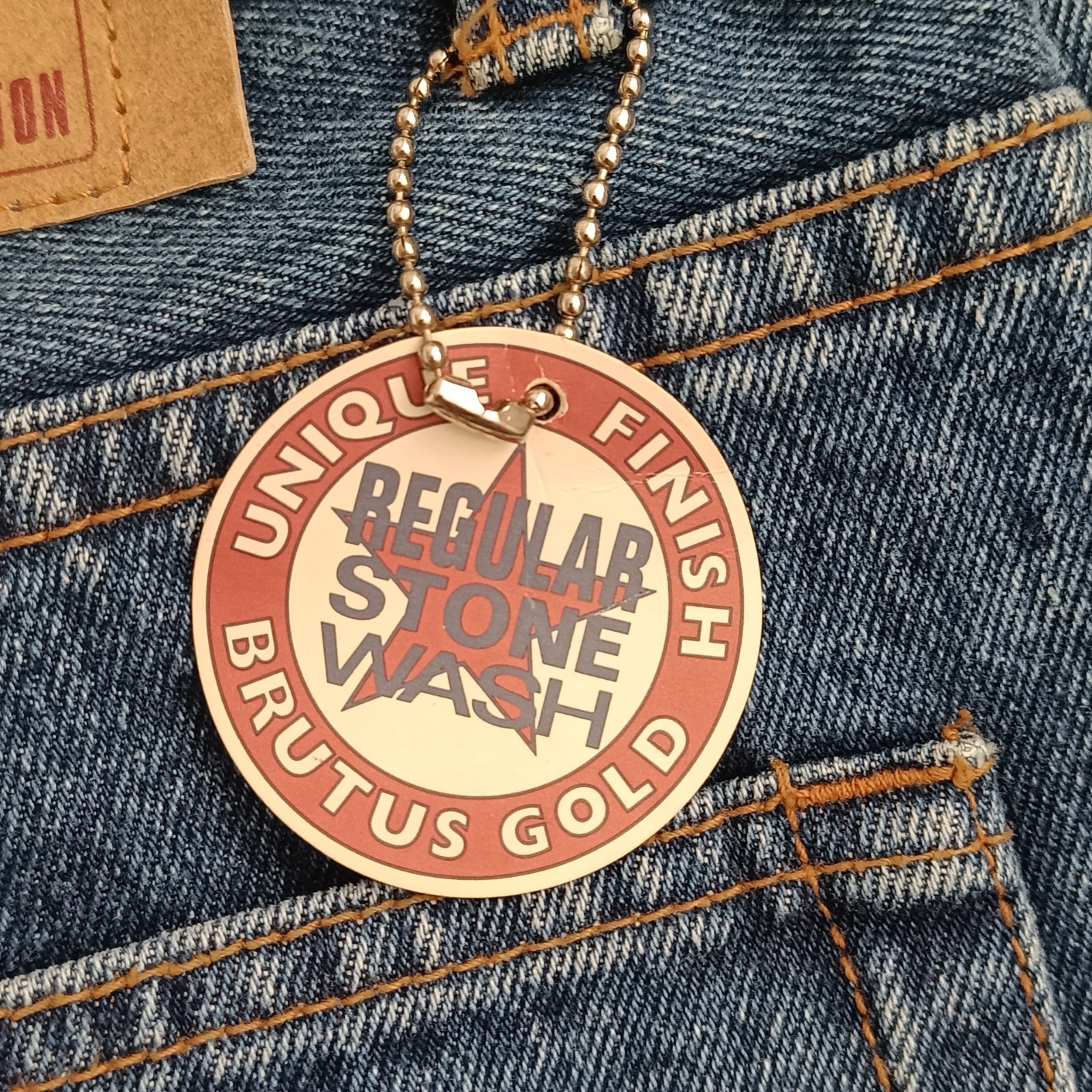 Vintage Brutus Gold Jeans Blue Denim 36×32 Regular Fit Stonewash Deadstock