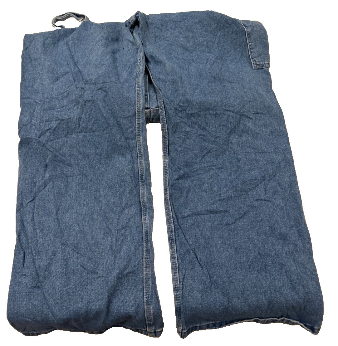 Dickies Blue Denim Cotton Overalls 38×32 (41×30.5) Construction Mechanic Worker
