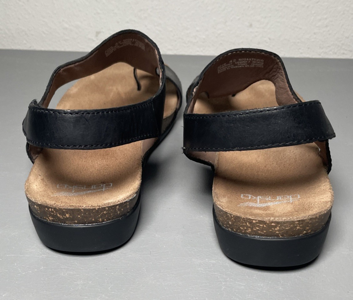 Dansko Reece Black Waxy Women’s Comfort Sandals – EU 42