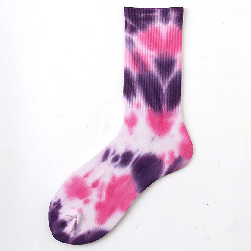 Unisex Tie-dye Cotton Blend Socks Hippie Skateboard Festival Casual Size 5-8 UK