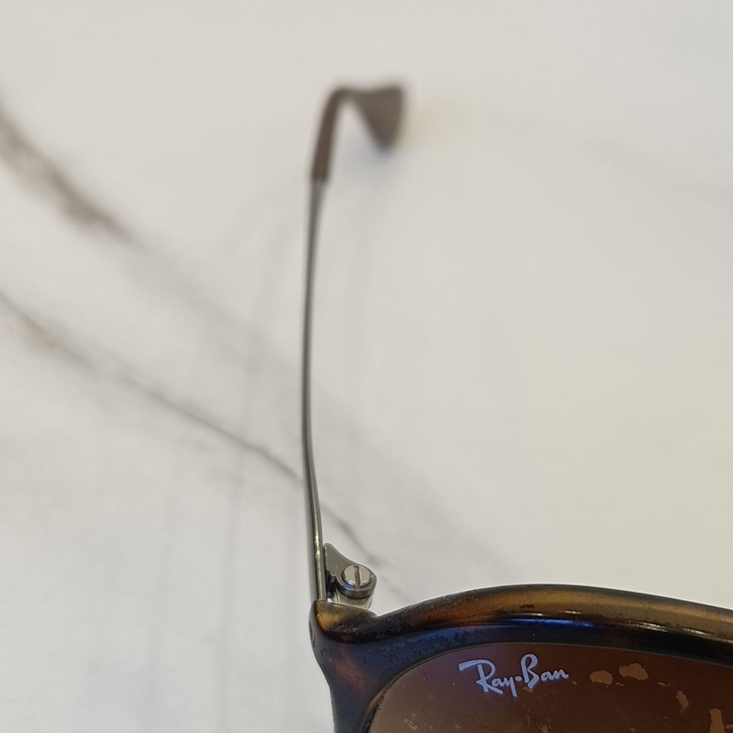 ​Ray-Ban Alex RB 4201 865/13 Tortoise Sunglasses – Frame Only / Lens Peeling