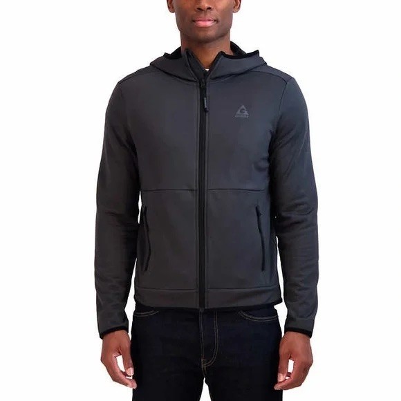 Gerry Men’s Full Zip Hoodie, Gray, Size M
