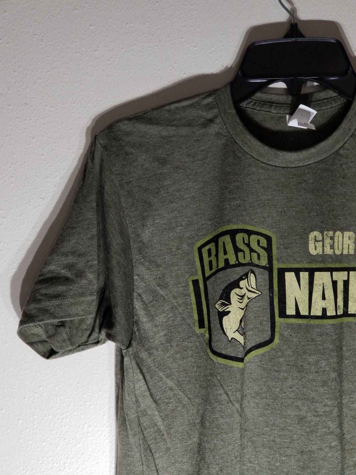 Tultex Green Georgia Bass Nation Short Sleeve Crew Neck Tee Size Medium