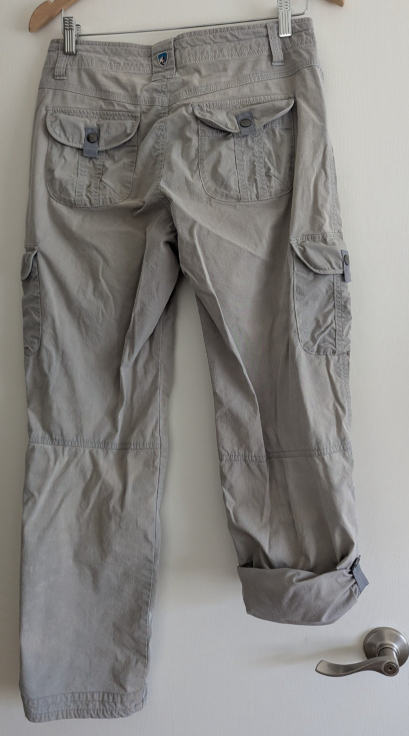 Kuhl tan convertible cargo Gorpcore hiking outdoor pants size 6 reg