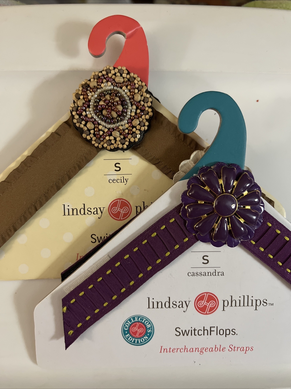 🌺 Lindsay Phillips “U-Pick” Switch-flops Flip Flops Sandal Changeable Straps Sm