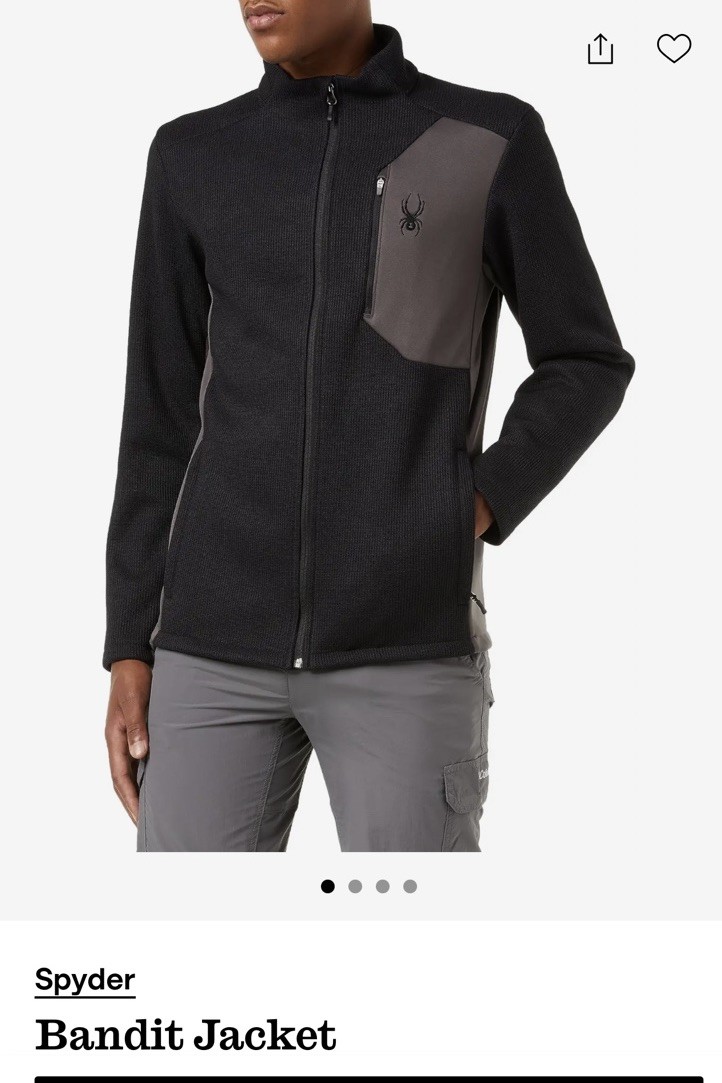 NWT! Spyder “Bandit” Full Zip Hooded Jacket – Size Large Retail $140