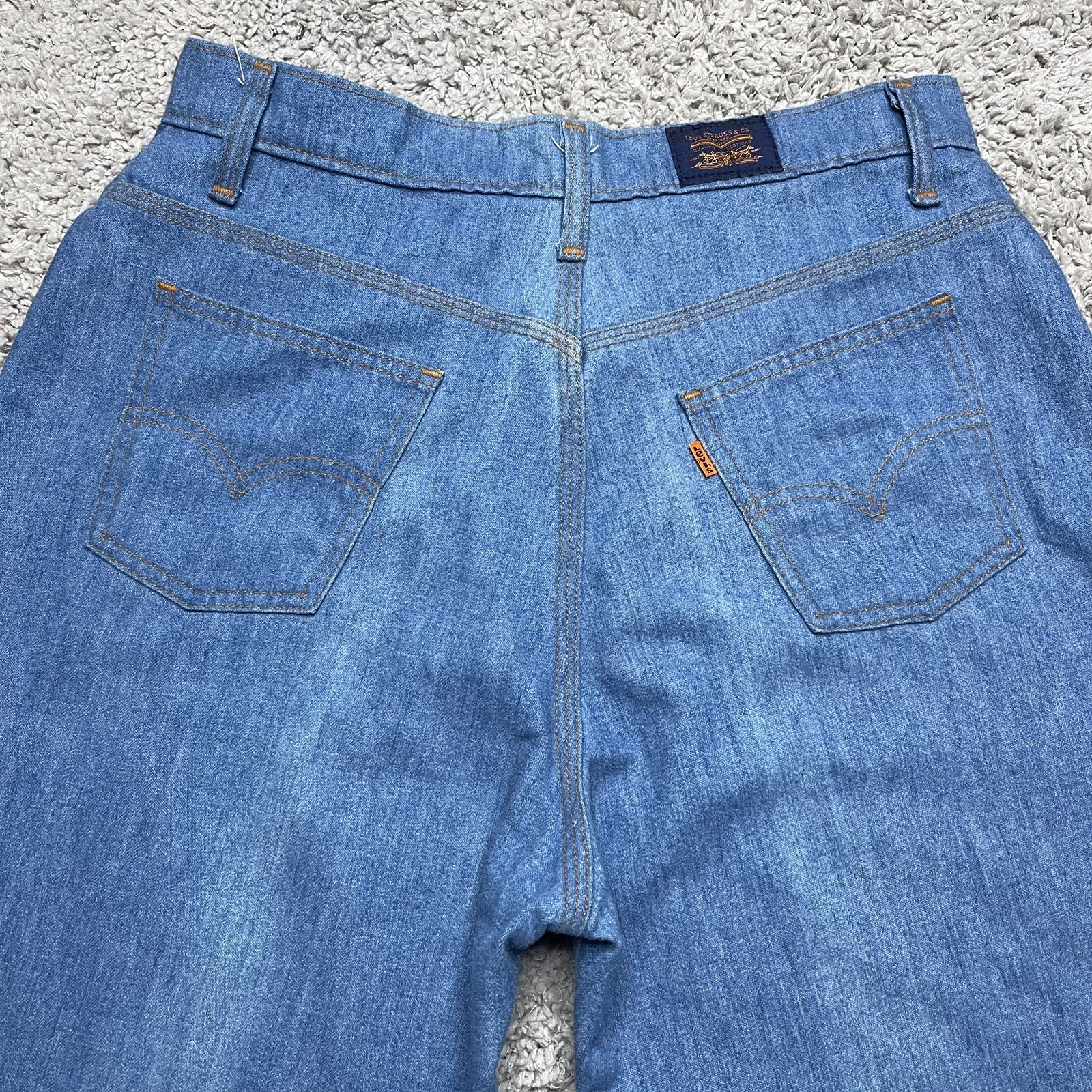 Vintage 70s Levi’s Orange Tab High Waist Cotton Poly Jeans 30X28 ?