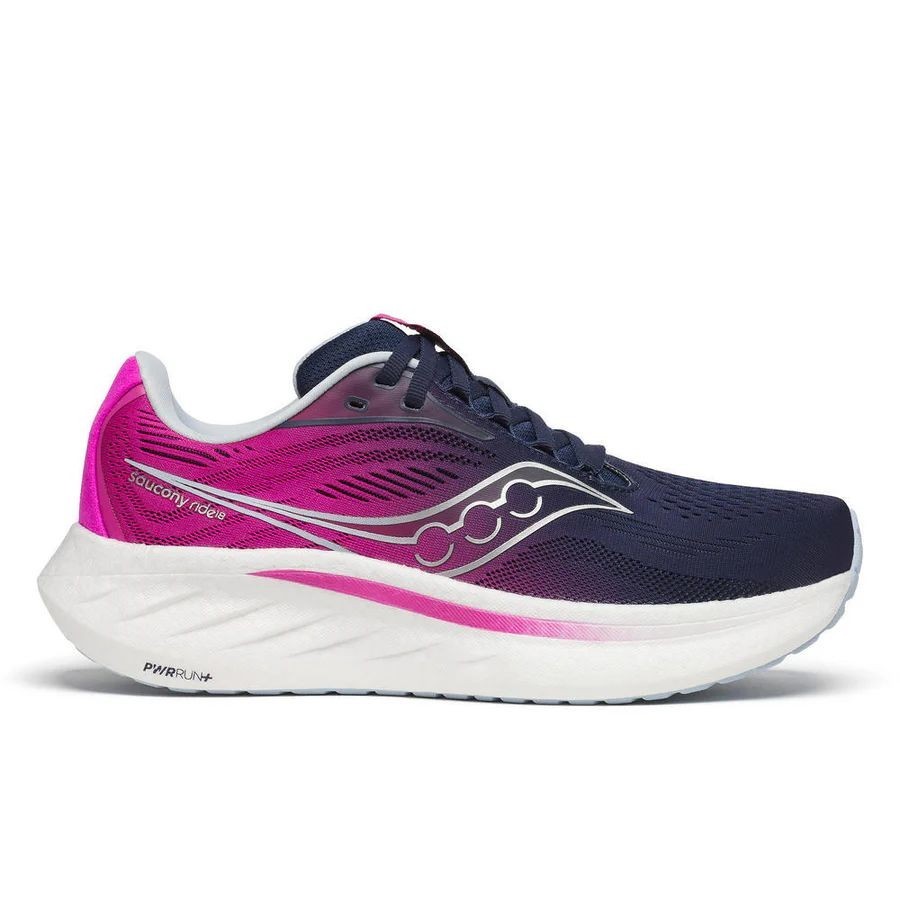 Women’s Saucony Ride 18 – Navy / Fuchsia – sizes 7 – 10