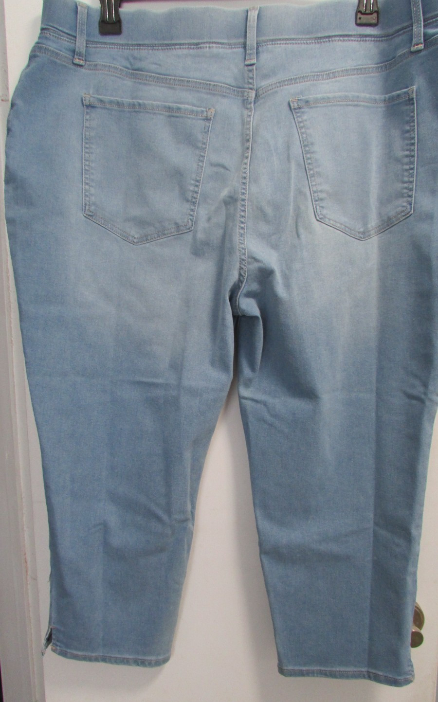NEW Women’s 2X 20-22W Light Blue Pullon Jegging Capri BY Terra & Sky