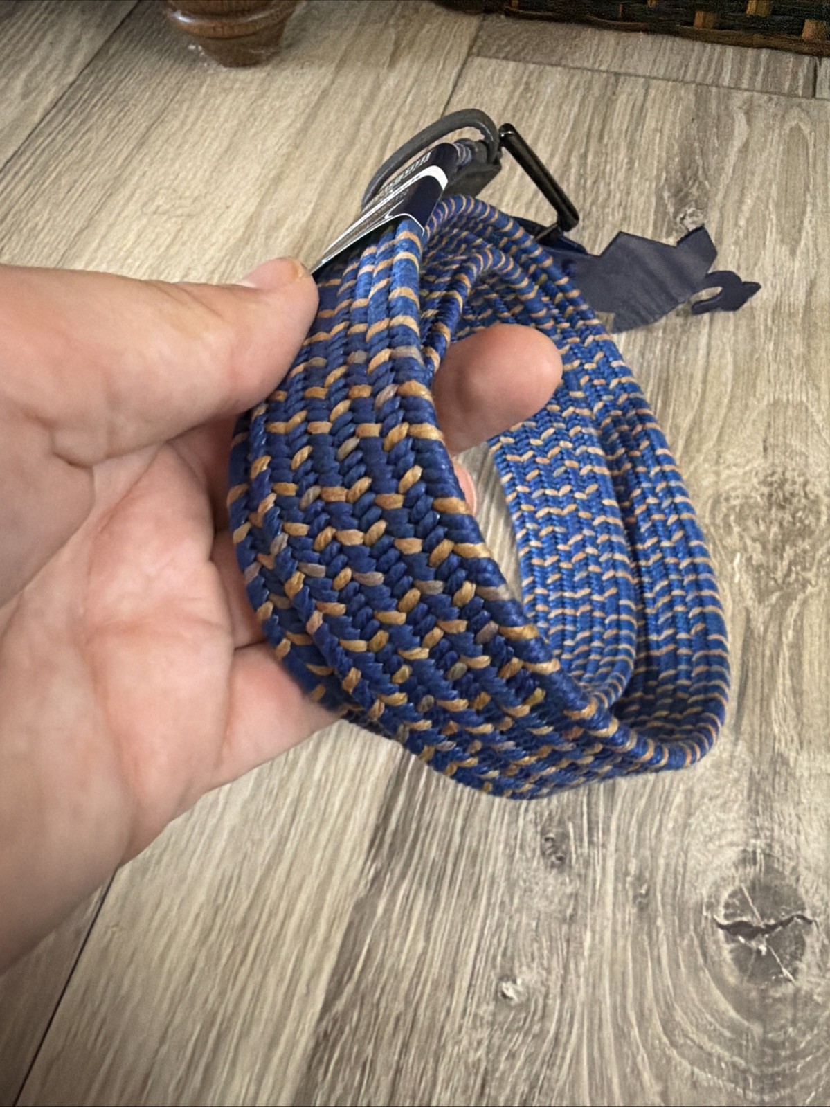 Original Penguin Elastic Fabric Woven Stretch belt Size M34-36 Blue/yellow