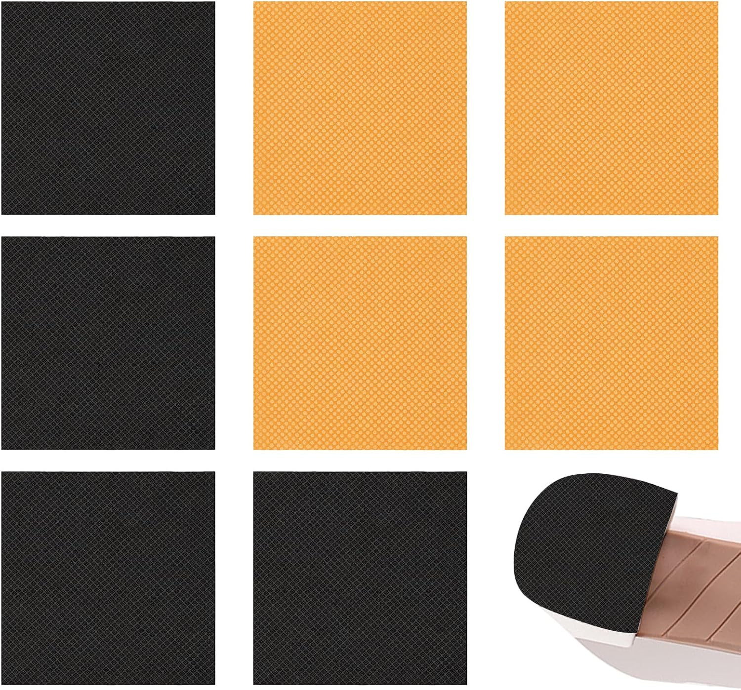 8Pcs High Heel Repair Patches Rubber Sole Protectors Non Slip Heel Caps for Shoe
