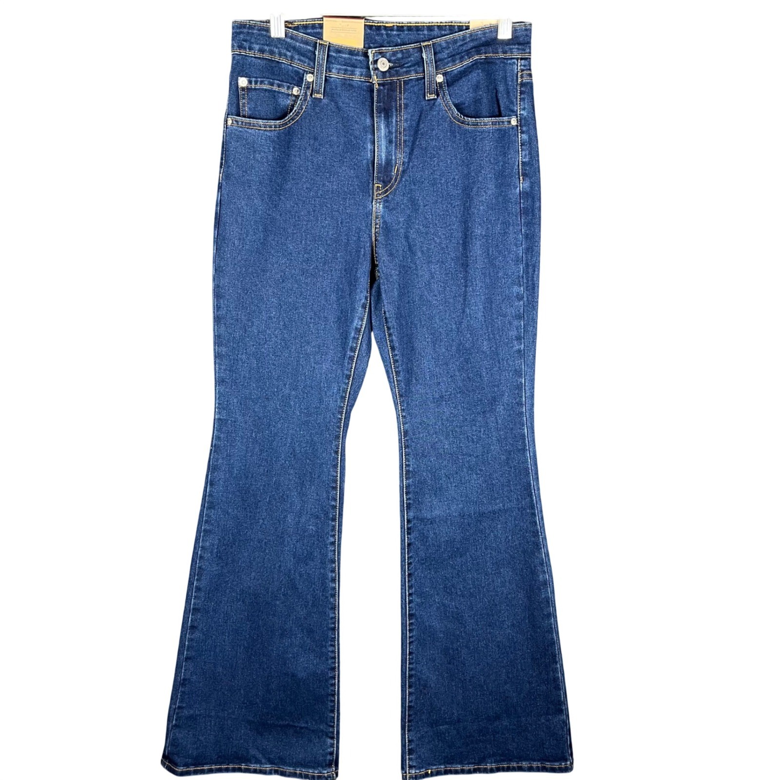 Levi’s 726 Flare Jeans Womens 28×30 Dark Blue High Rise Stellar Stretch NEW
