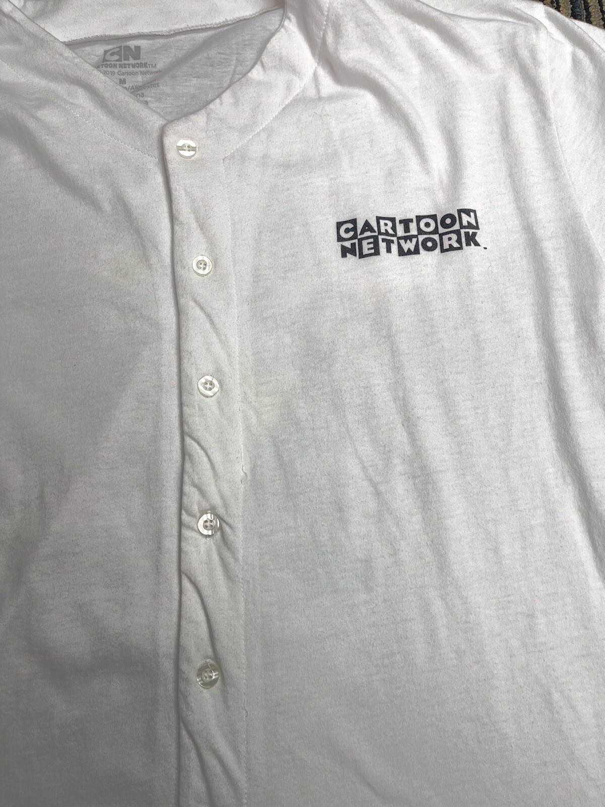 Cartoon Network Baseball Jersey T-Shirt Size Medium Cartoony Characters ￼
