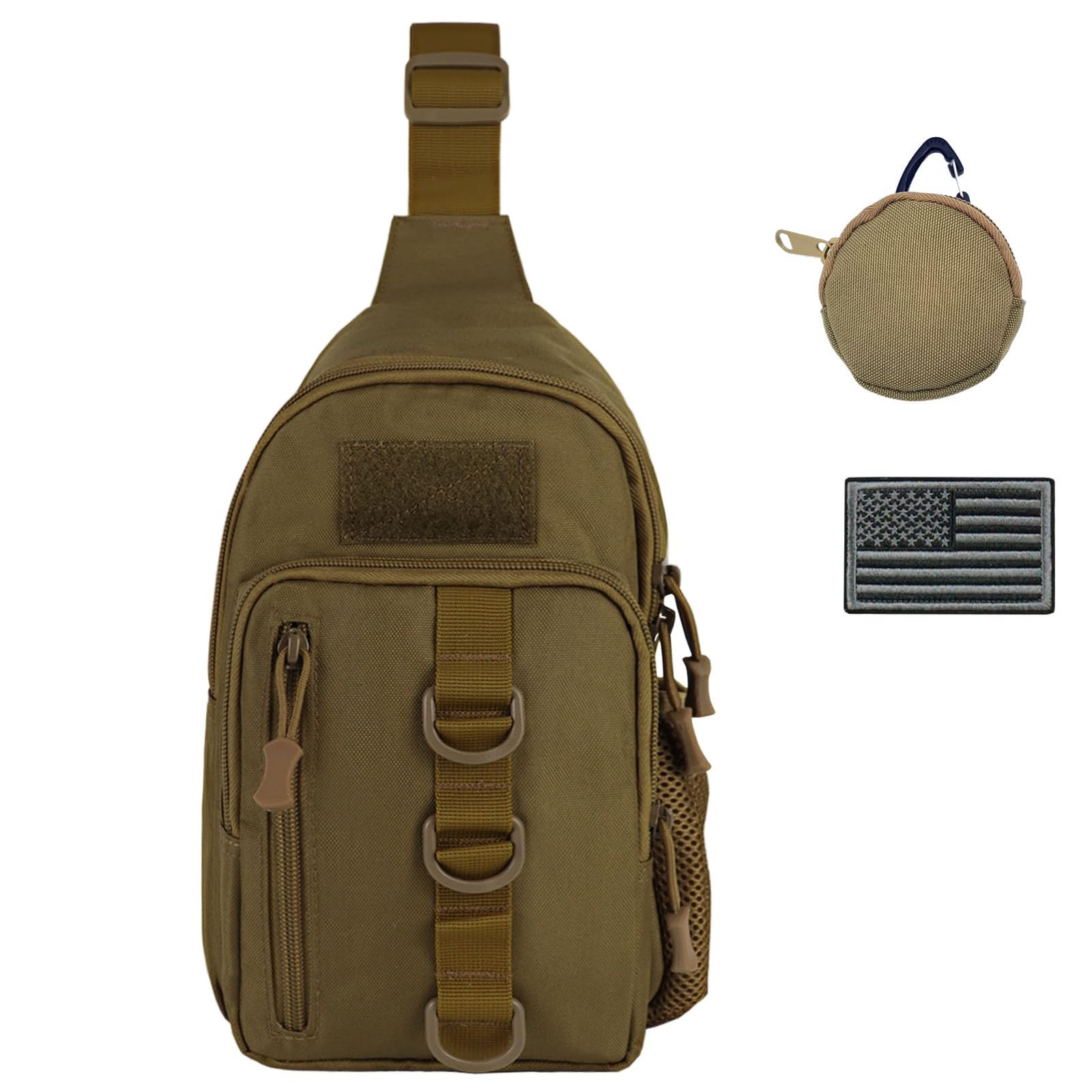Small Sling Bag for Men, Tactical Crossbody bags EDC Shoulder Bag Chest Pack …