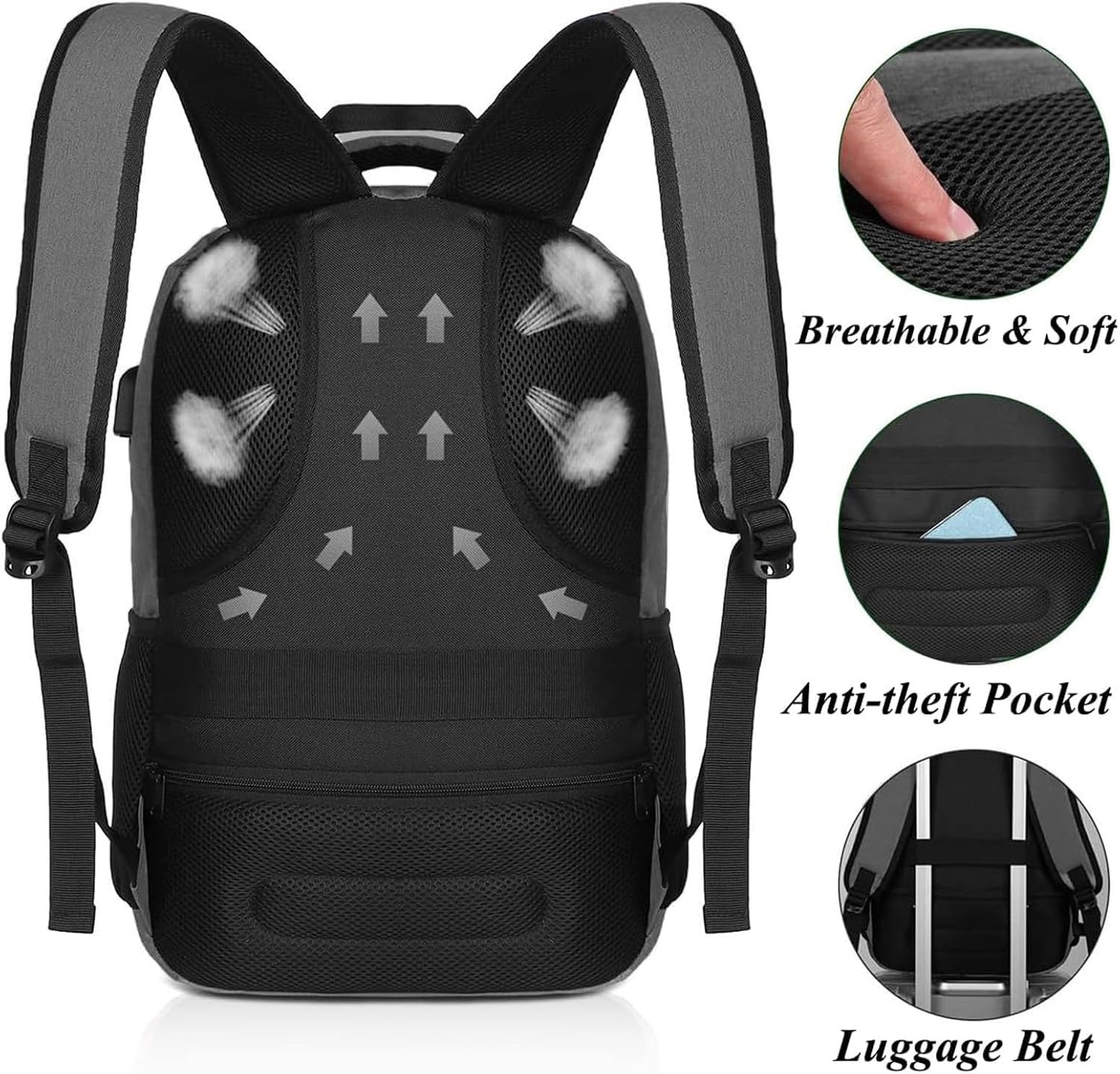 Backpack for Men and Women,School Bookbag for Teenager,15.6 Inch Computer Backpa