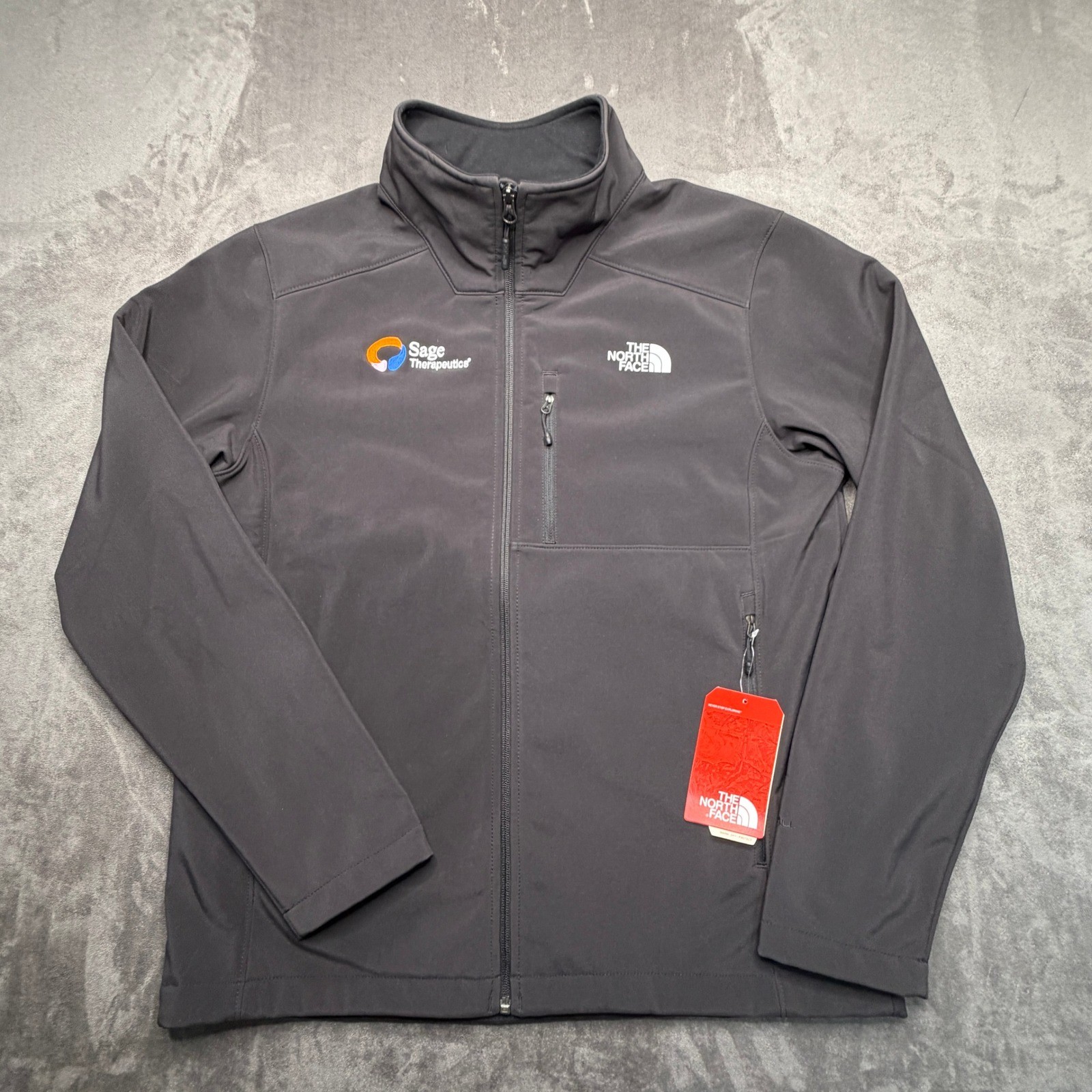 The North Face Apex Barrier SS Jacket Mens L Black Softshell New