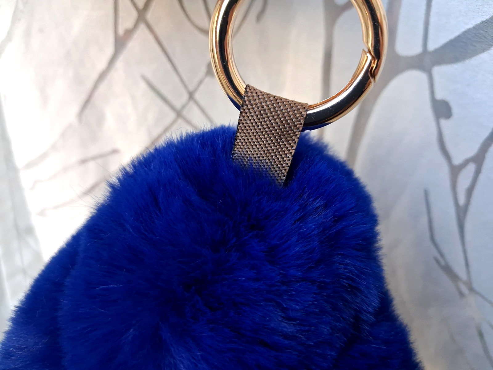 LFPU Blue Bunny Keychain Soft Fur Bag Charm Pendant Inspired By Bunny Lulu, NEW