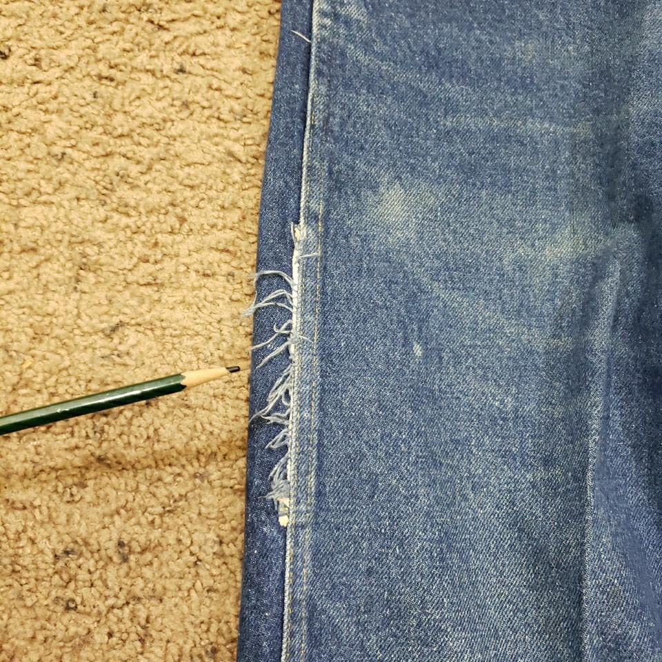 Vintage 80s Distressed LEE Logger Jeans Mens 42X30 (Real 40×30) -Made In USA