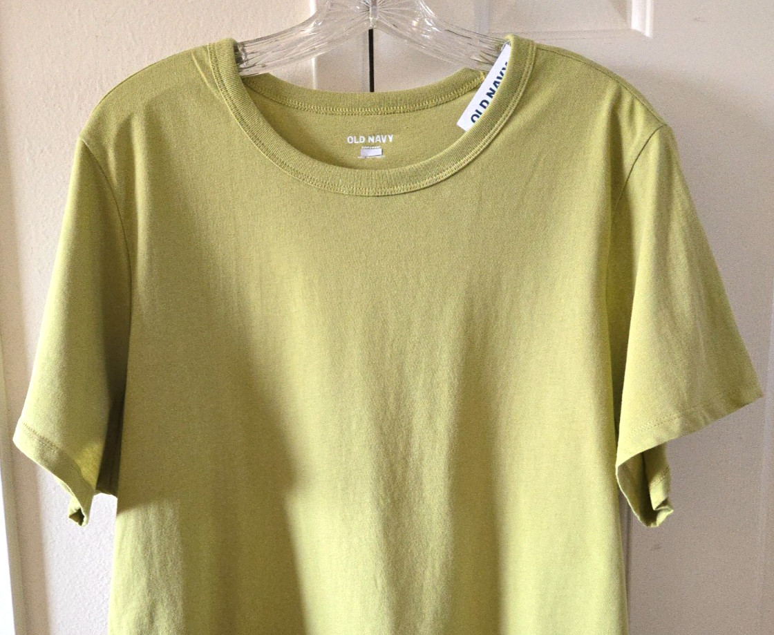ON Apple Green Olive Chartreuse Soft Cotton Jersey T-shirt XXL 2XL 18 20 22 XXL