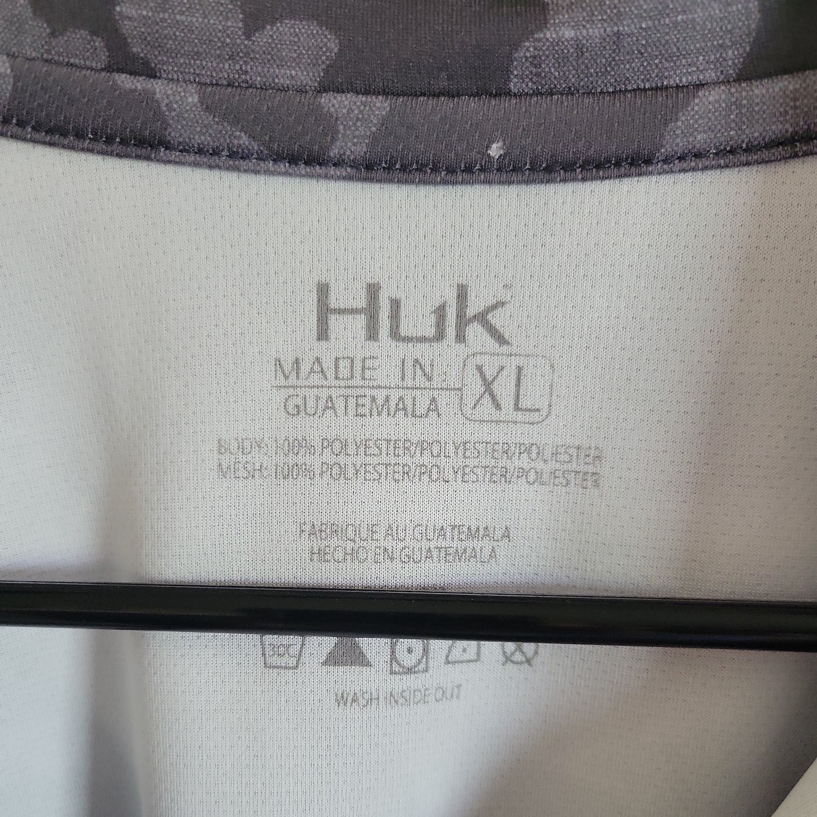 Huk Icon X Running Lakes Polo Volcanic Ash Size XL Fishing Gear UPF 50+ Golf
