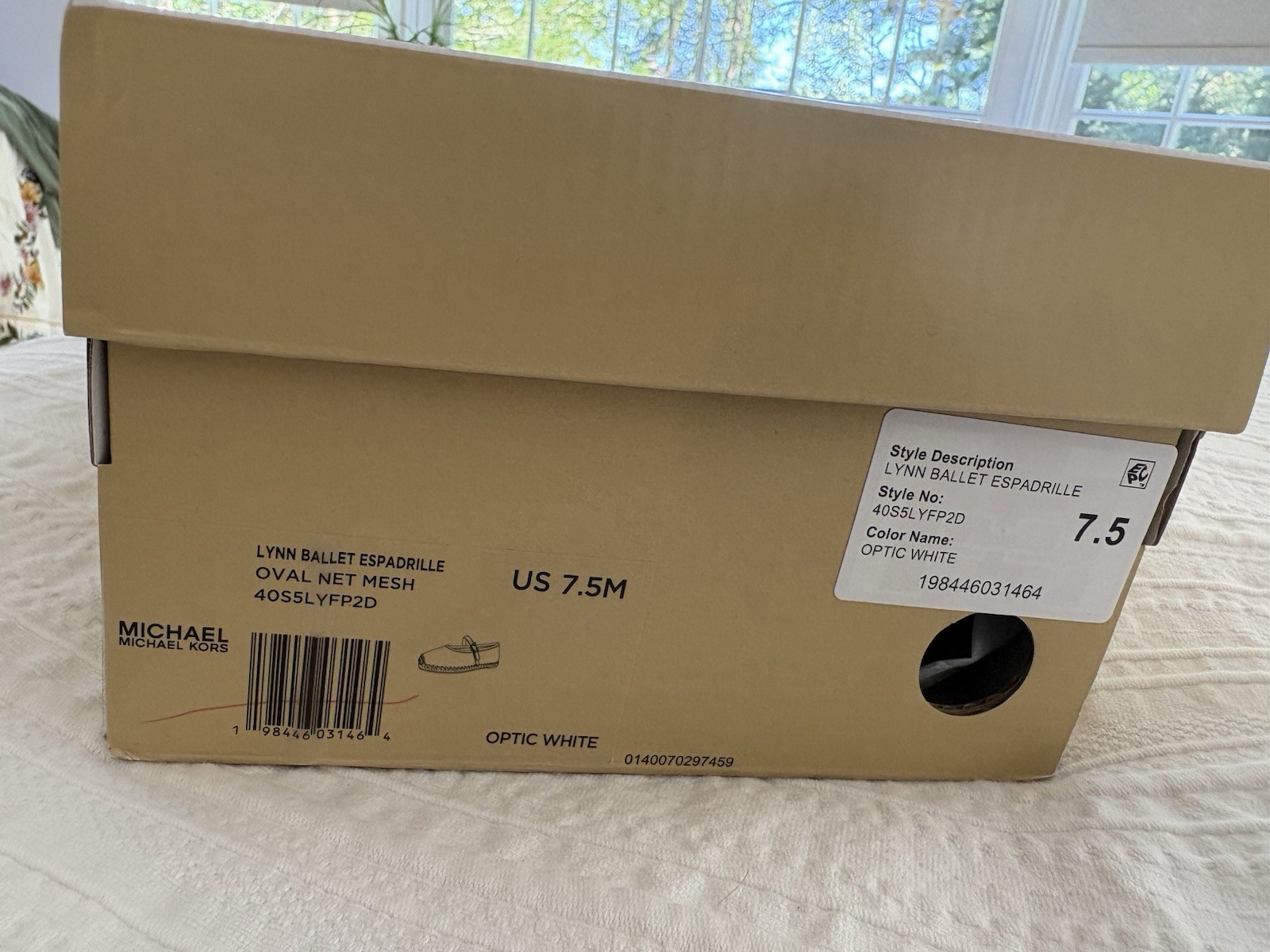 Michael Kors Lynn Ballet OPTIC WHITE Espadrille 7.5