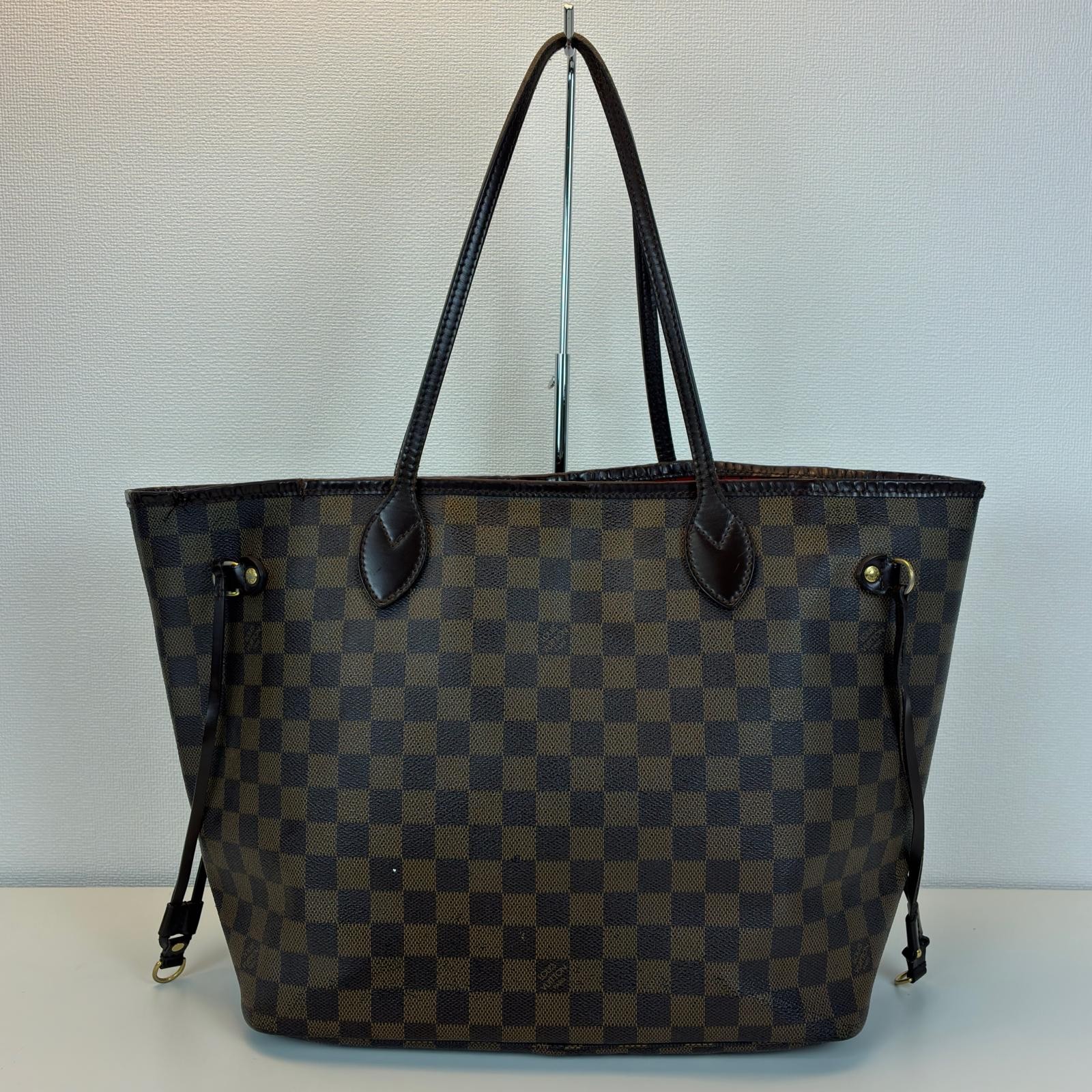 LOUIS VUITTON Neverfull MM Tote Bag N51105 Damier canvas Brown