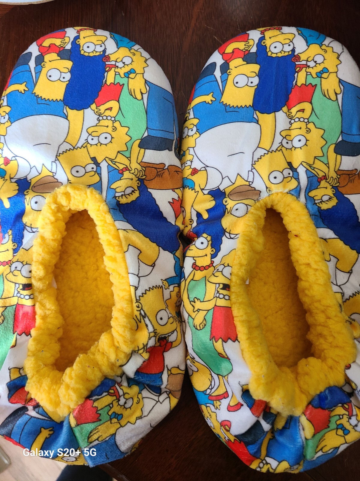 Fuzzy Simpsons House Slippers Approx 11in Length