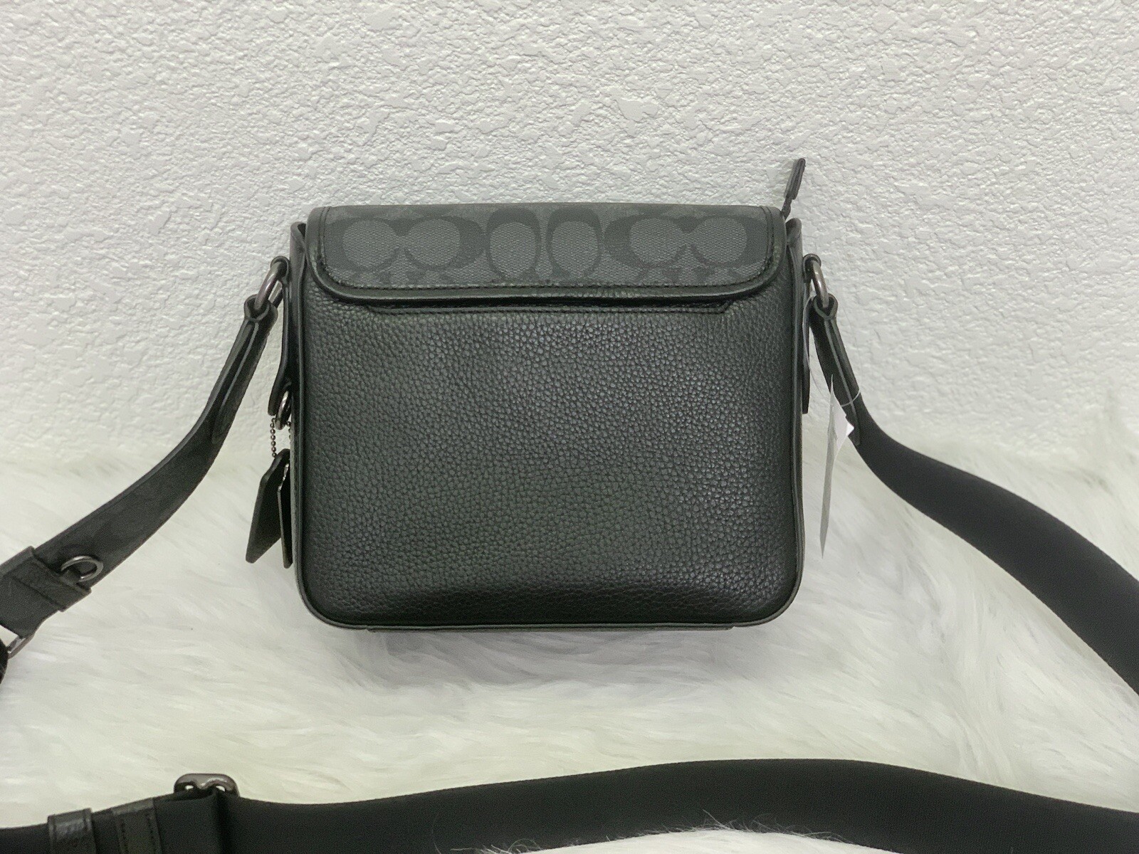 Coach C9870 Sullivan Flap Crossbody In Signature Canvas IN Black Charcoal