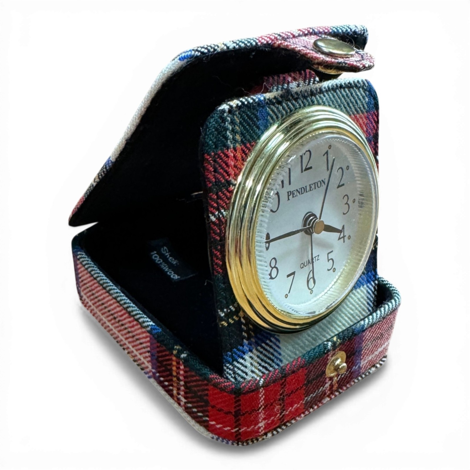 Pendleton Wool Messenger Bag, Portfolio Case, Tartan Travel Clock Lot USA