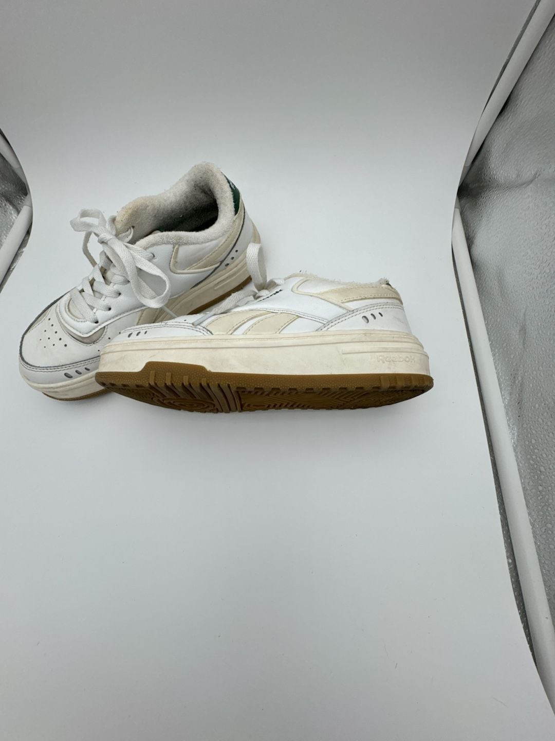 Reebok Smash Edge Platform Sneakers Chalk White Forest Green