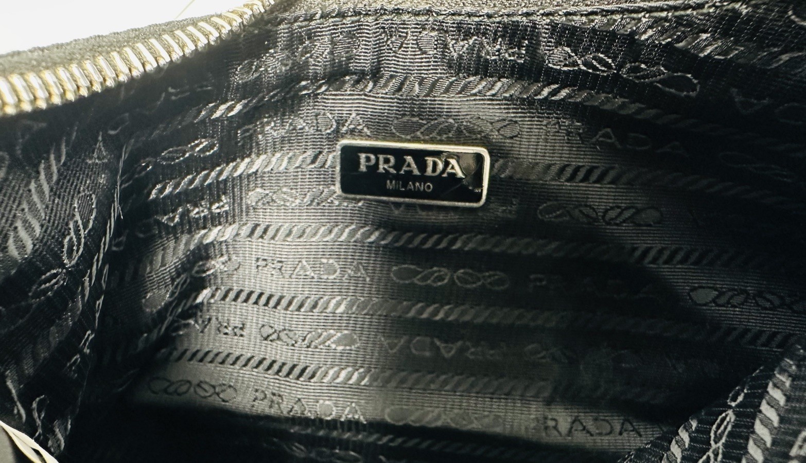 Authentic PRADA RE-Edition 2005 Shoulder Bag Black Nylon