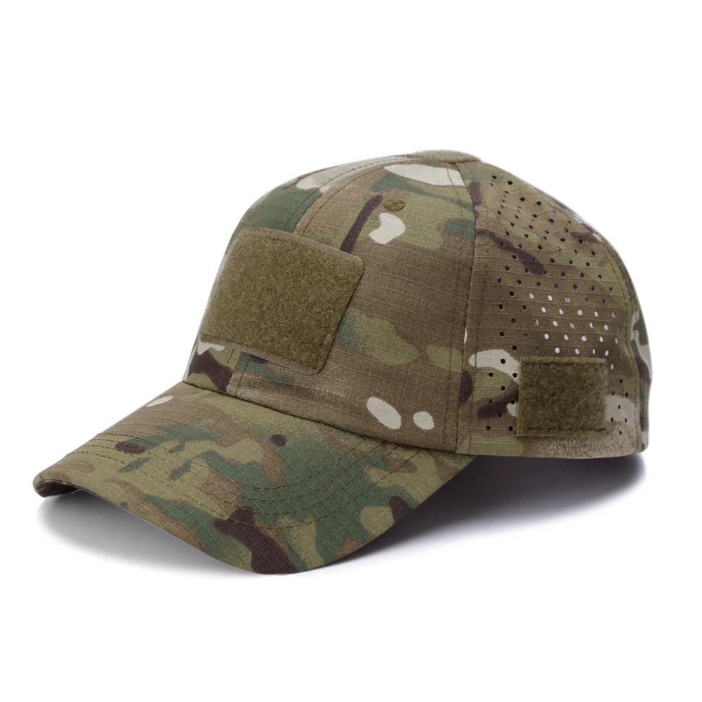 Tactical Camo Military Cap w/ Eyewear Holder Patch Outdoor Fishing Hunting Hat