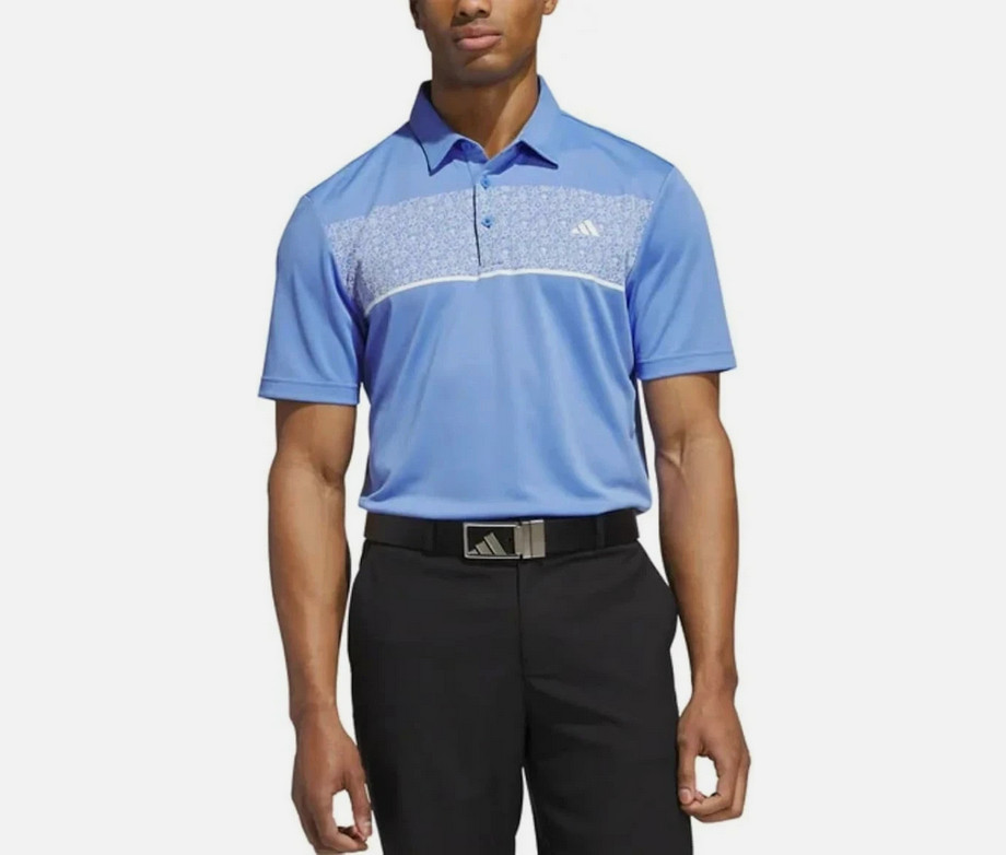 adidas Mens Large Golf Polo Shirt – Blue