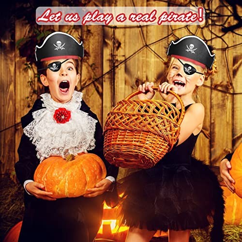 48 Pcs Pirate Hat with Eye Mask – Classic Costume Cap 48pcs Pirate Hat Sets