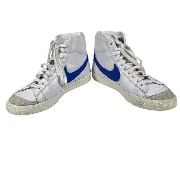 Nike Blazer ‘77 Mid Sneakers Retro Vintage Mens 7.5 White Red Blue BQ6806-11