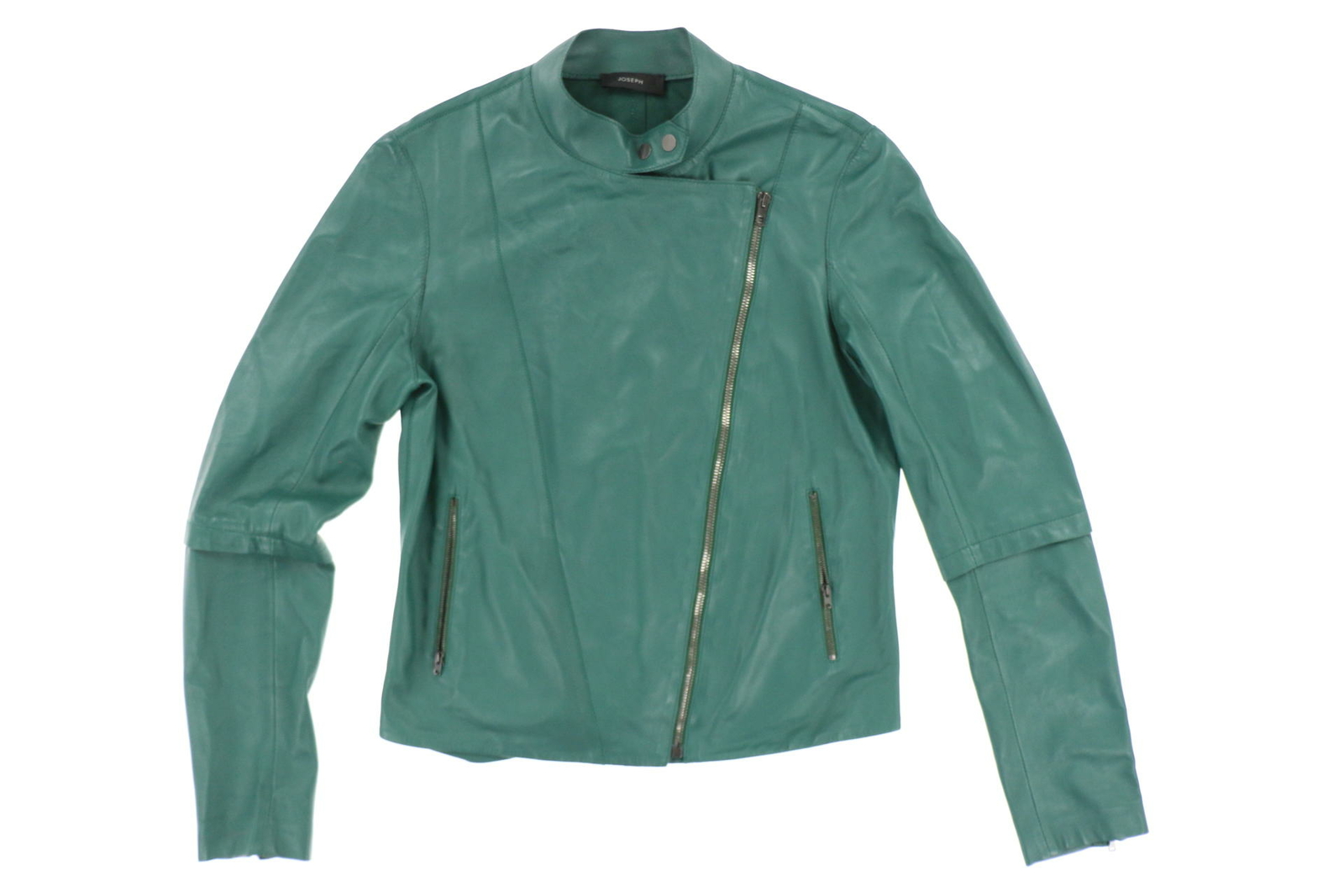 Joseph 273518 Forest Green Lambskin Nappa Leather New Alpha Jacket size 42