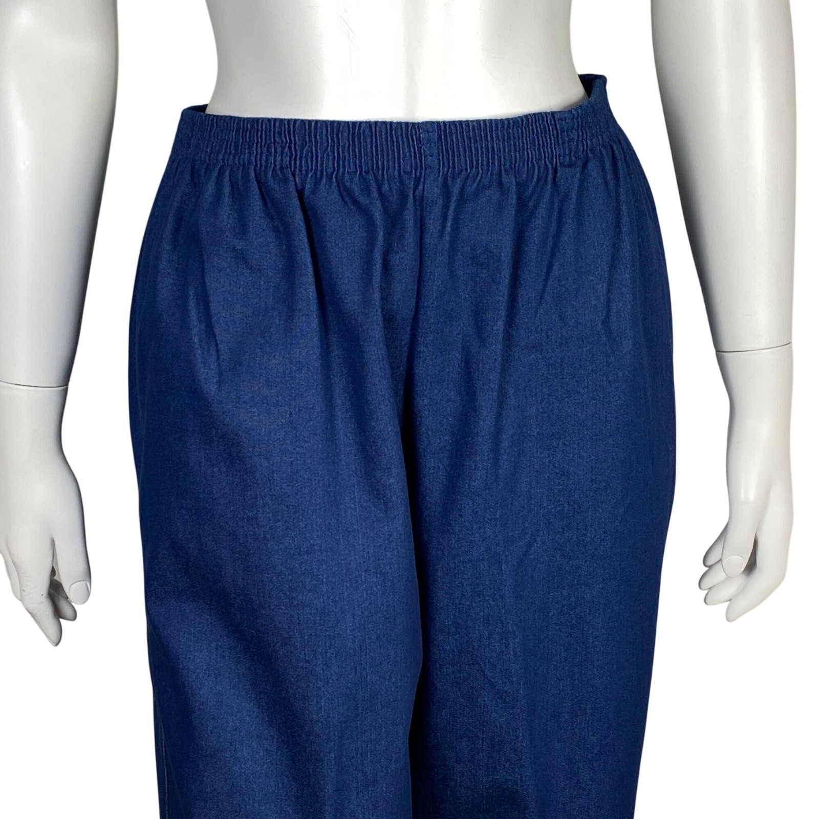 Alfred Dunner Capri Pants Size 12 Comfort Waist Classic Fit Navy Blue Stretch