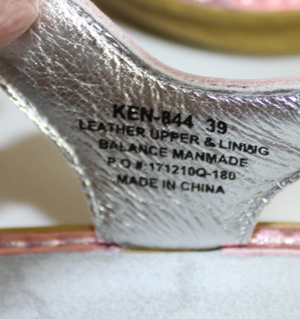 Algeria KEN-844 leather upper and lining balanced man made 8.5-39 PINK