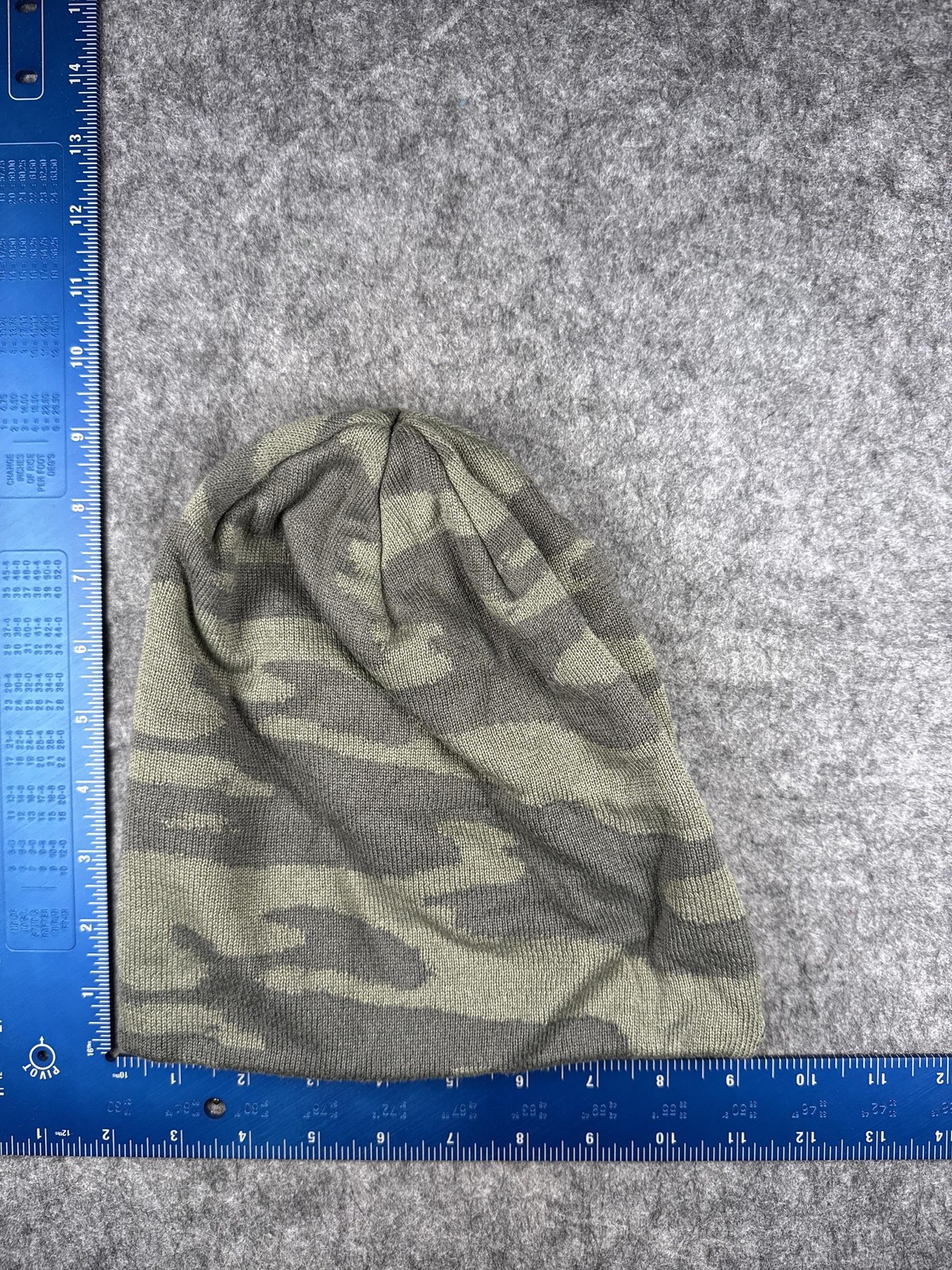 Green Camo Hat Beanie Mens One Size Knit Reversible Winter Stretch Hunting