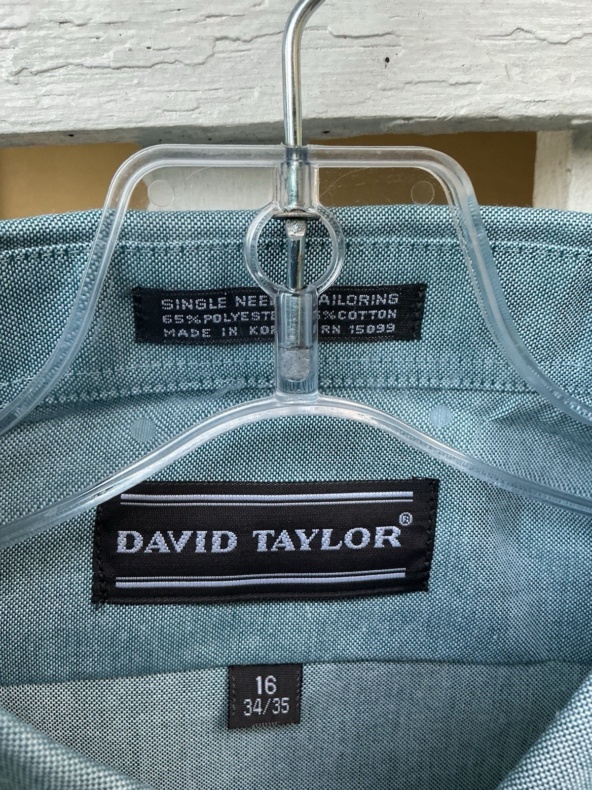 Vintage David Taylor Sears Single Needle Stitch LS Shirt Men’s 16 34/35 RARE NWT