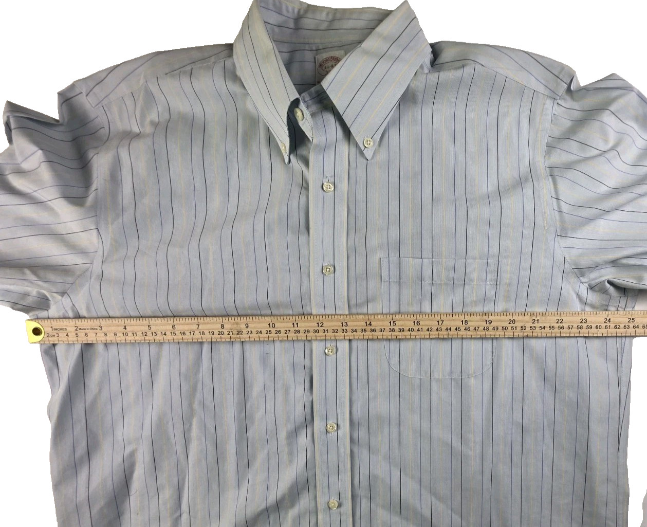Brooks Brothers 346 Men’s 16 1/2-4/5 Cotton Blue Long Sleeve Shirt