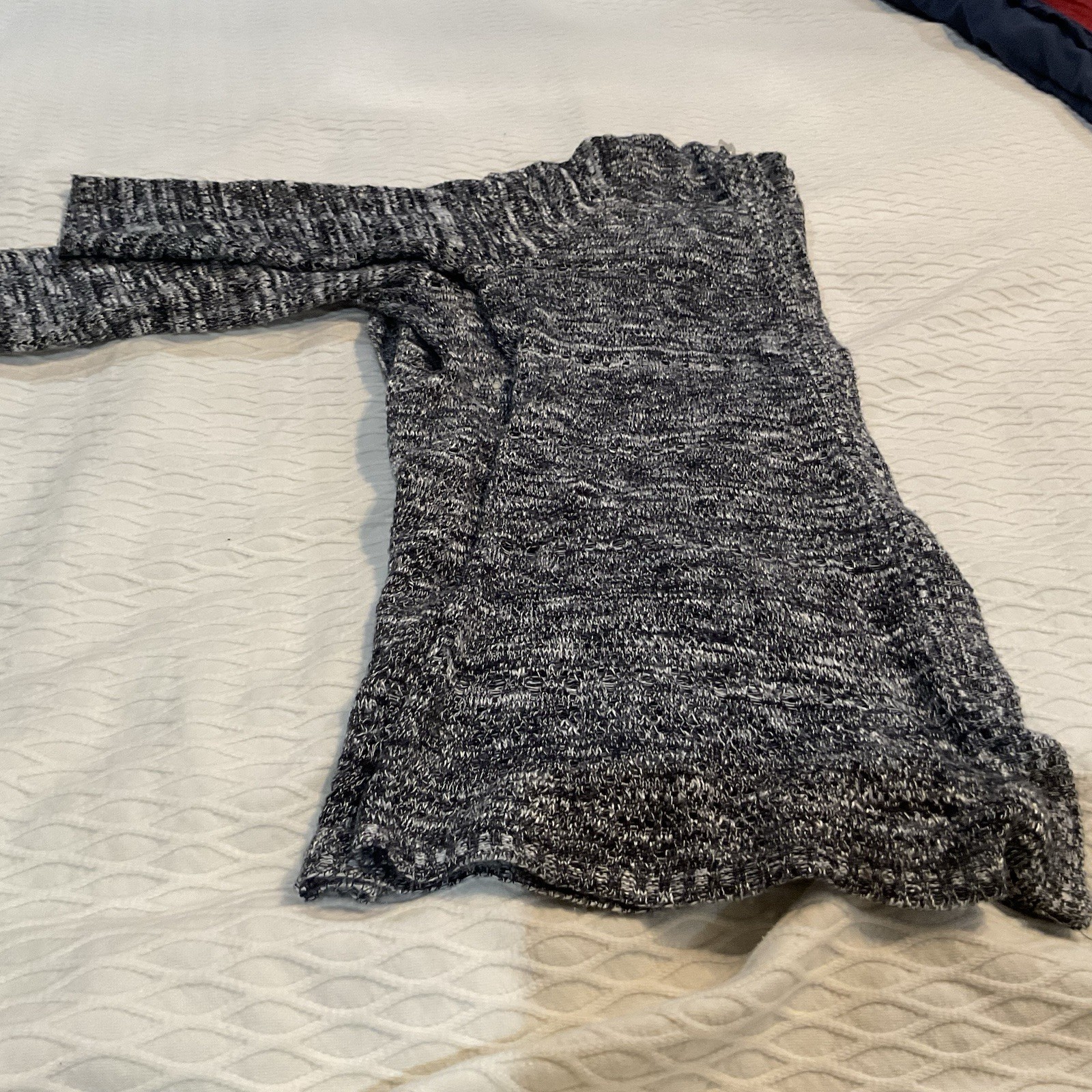 womens black and white striped sweater Cardigan xl
