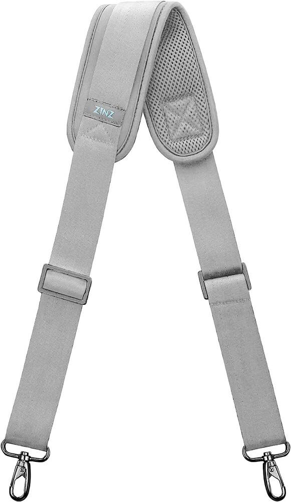 Shoulder Strap, 57″ Padded Adjustable Shoulder Bag Strap Replacement (Gray)