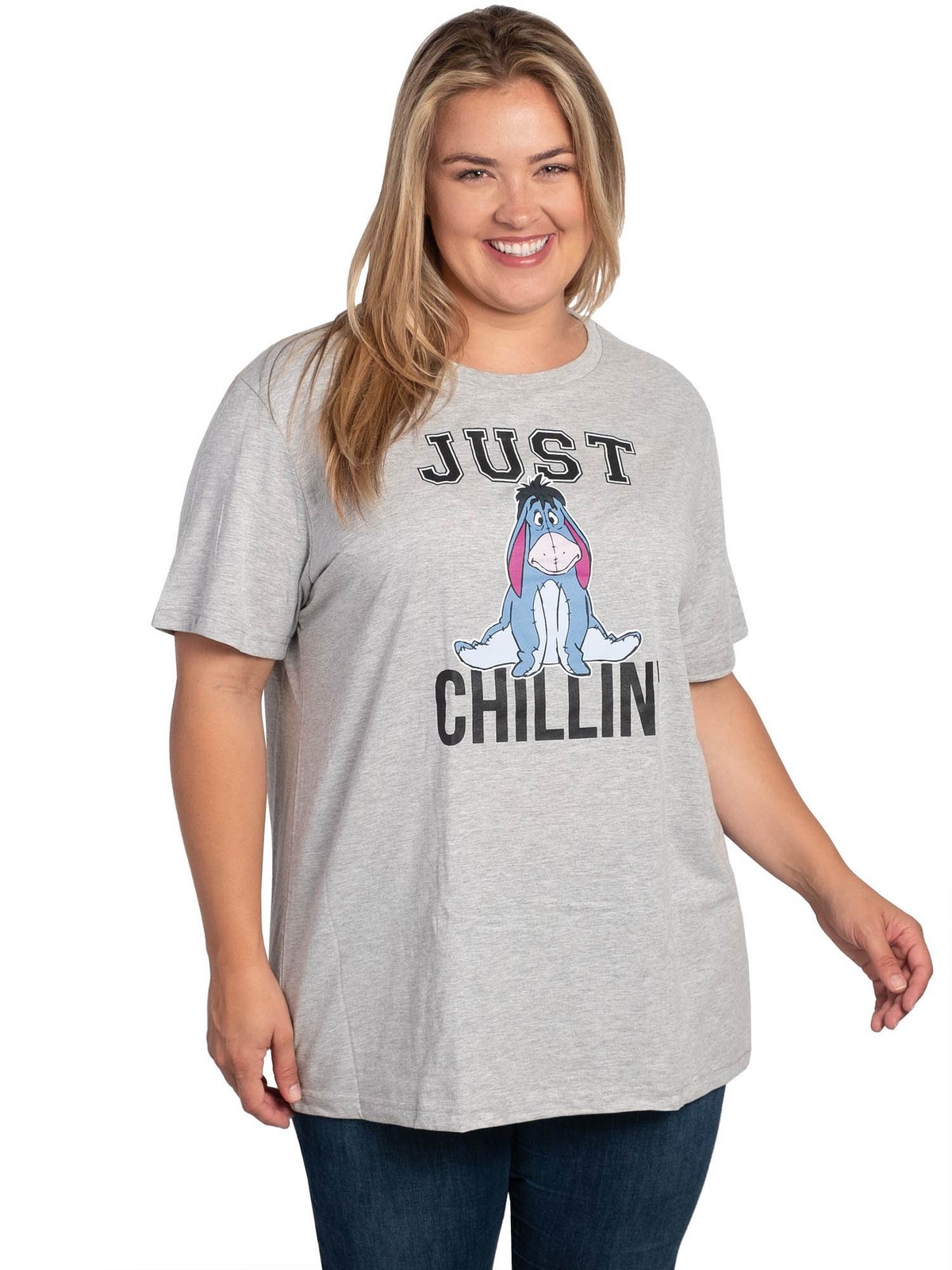 Women’s Plus Size Disney Winnie The Pooh Eeyore T-Shirt Just Chillin Gray