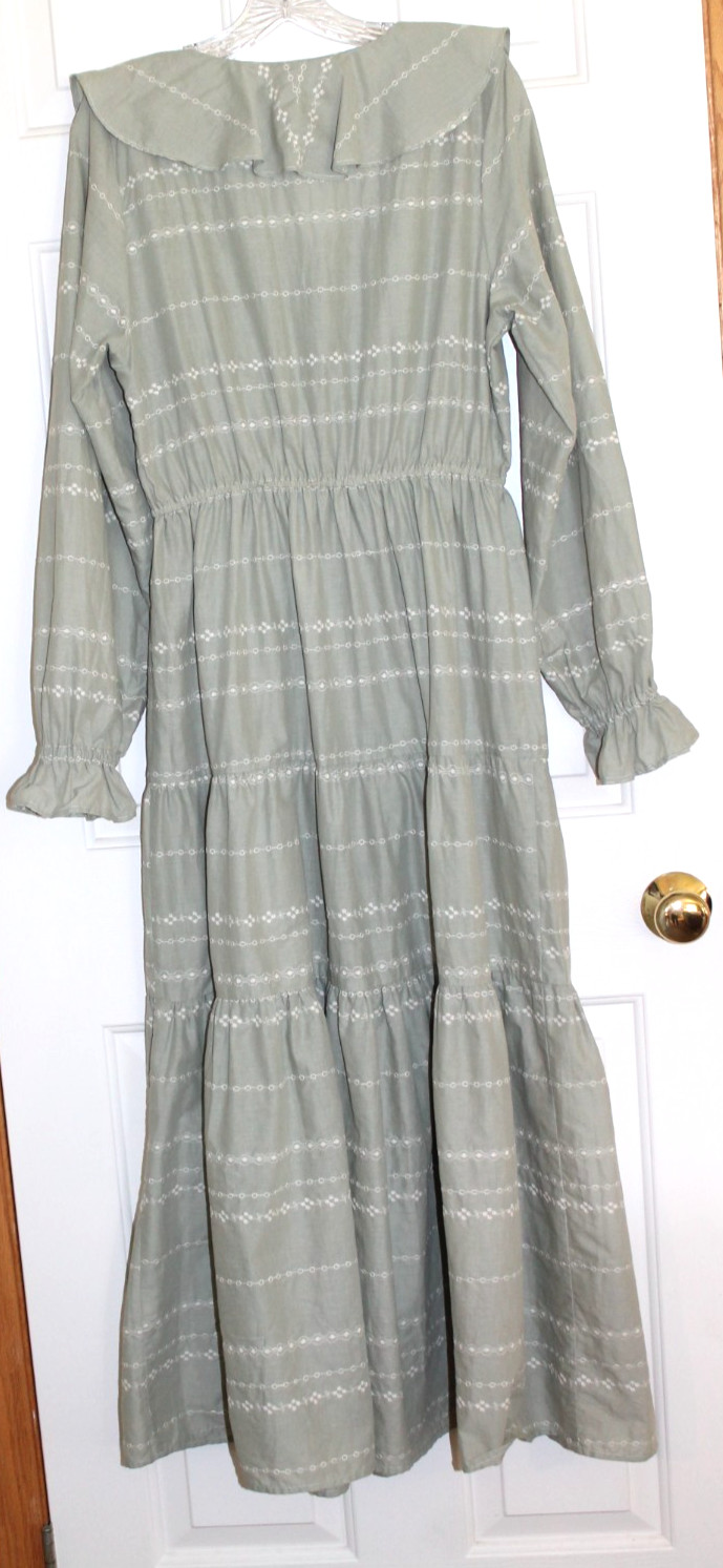 Christy Dawn Alana Seafoam Embroider Dress NWT Maxi Prairie Cottagecore Boho L