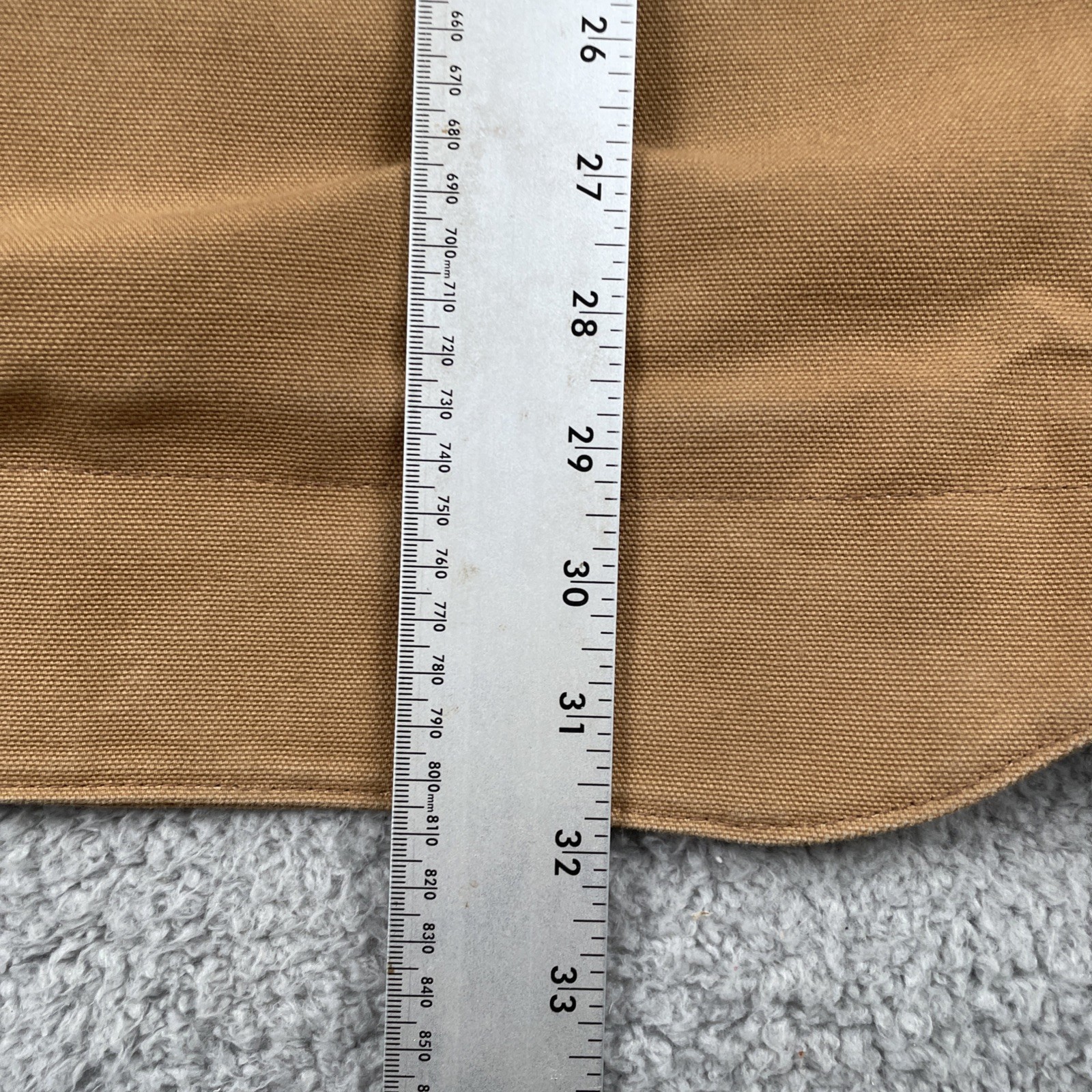 Carhartt Jacket Zip Up Hoodie Caramel Brown Fleece Lined Triple Stitched Large