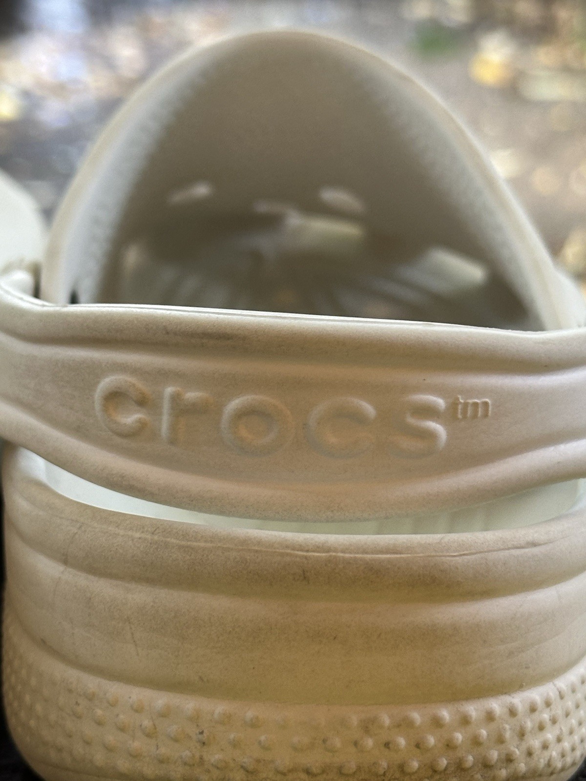 Crocs Classic White Clog Sandals Men’s US 7 Slip-On Straps MPN 10001