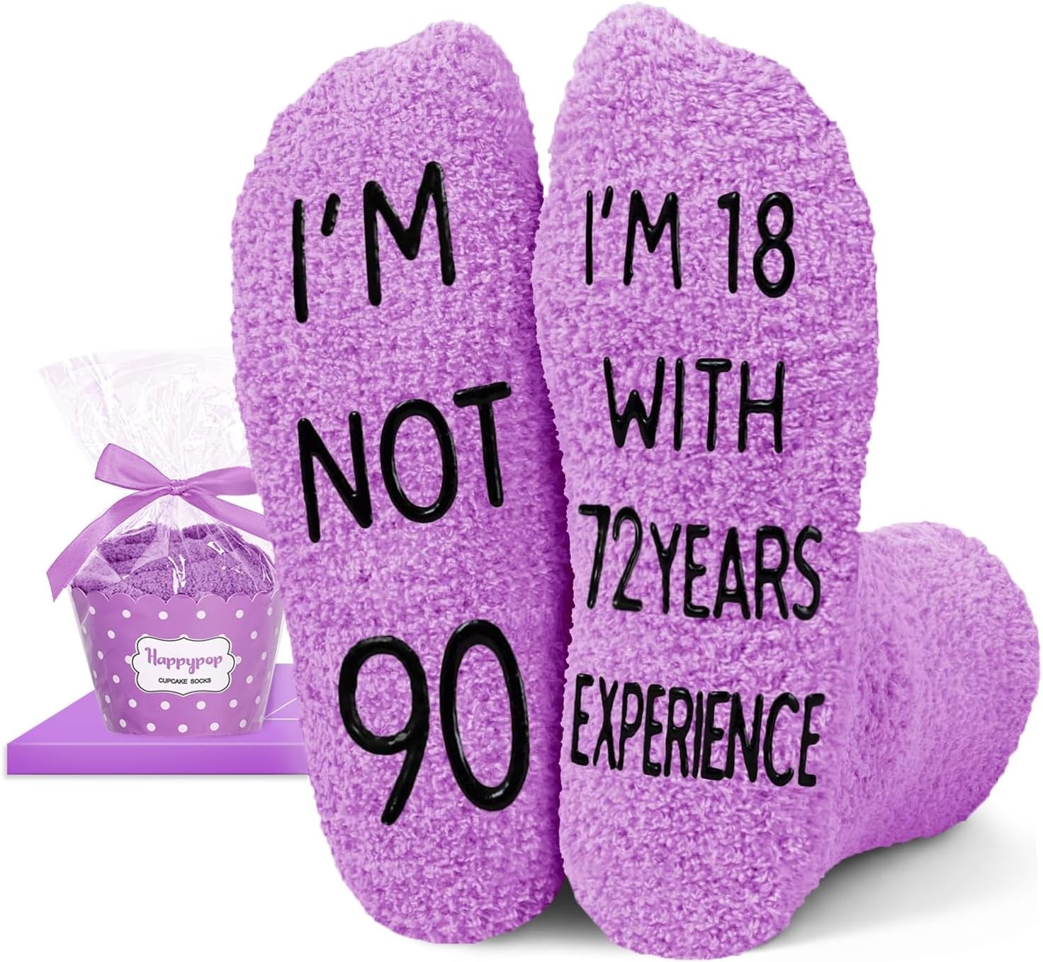 HAPPYPOP Birthday Socks Ideas – Birthday Gift for 90 100 Year Old Elderly Senior