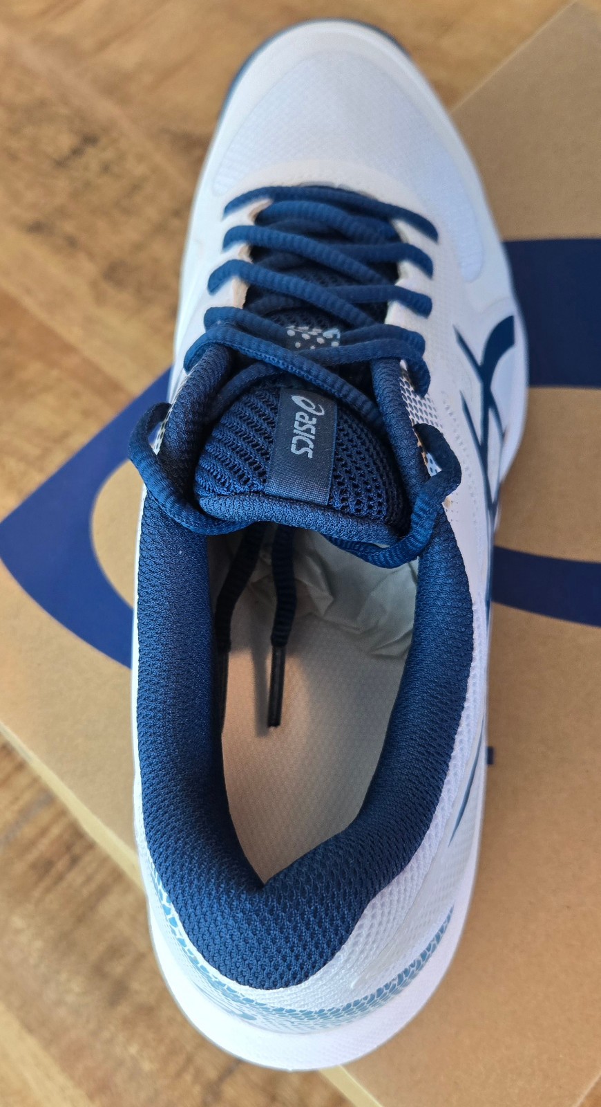 ASICS Game FF Pickleball Men’s Size 9 White/Twilight Blue 1041A488-101, DS USA