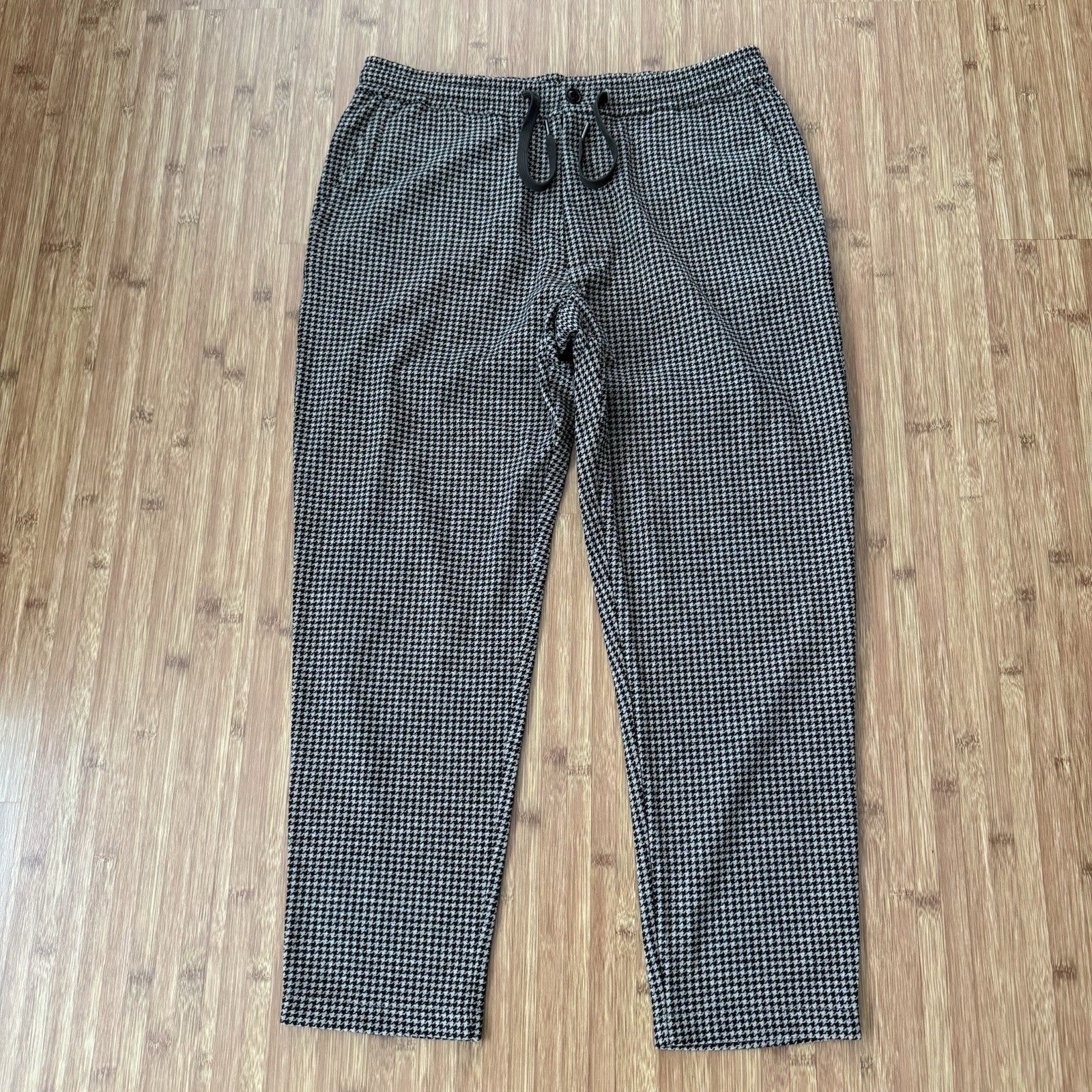 Todd Snyder Wool Blend Trouser Men Large 35×29 Houndstooth Brown Drawstring Pant